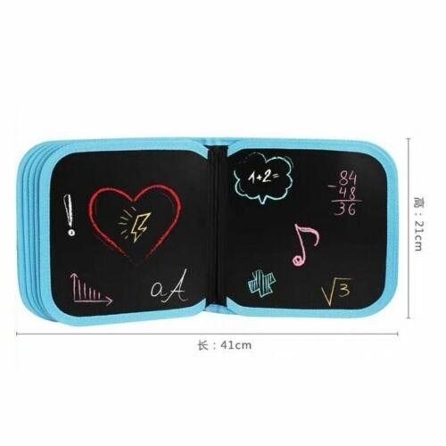 Erasable Doodle Slate Painting Kit for Kids Drawing Book with Wet Wipes & Colors for Kids